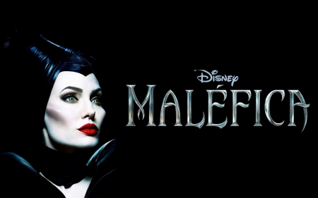 Maleficent (2014) - girl, actress, black, fantasy, Angelina Jolie, woman, movie, fairy, evil queen, face, Maleficent, disney