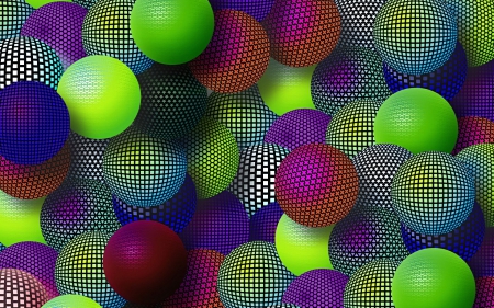 Colorful balls - colorful, purple, blue, red, ball, green, texture