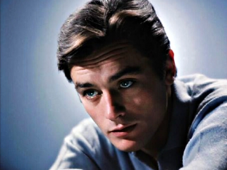 Alain Delon - france, man, blue, actor, alain delon