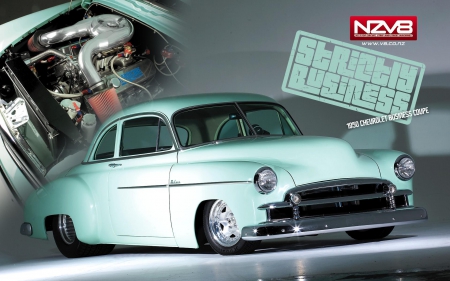 1950 Chevrolet Business Coupe Pro Street - auto, car, pro street, 1950