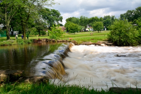 Water Flow Park - summer park, waterfalls, park stream, water stream, Water Flow Park, water flow, scenic park