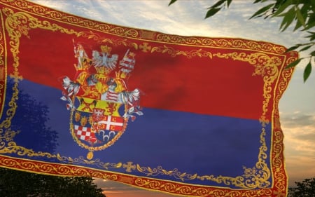 Fan made flag of Serbian Empire - srbija, srpsko carstvo, zastava, serbian empire, serbia