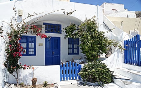 Santorini (Greece) - white, santorini, travel, blue, greece