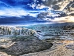 superb glacier landscape hdr