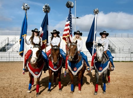 Rodeo Cowgirls - women, fun, girls, westerns, cowgirls, hats, outdoors, rodeo, females, horses, ranch