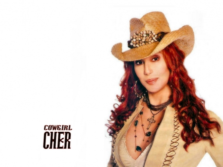 Cowgirl Cher - girls, famous, women, style, fun, westerns, female, music, fashion, cowgirls, cher, hats, entertainment, actors, movies