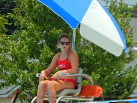 Lifeguard - pretty, female, woman, models, brunette, lifeguard, sunglasses