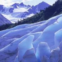 alaskan glacier in summer