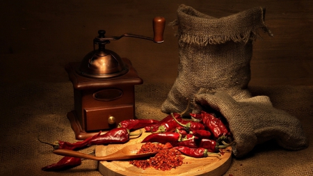 Chillies - hd, abstract, photography, spices, chillies