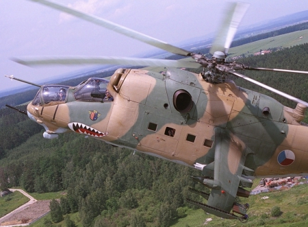 Mil Mi-24D Helicopter - gunship, helicopter, troops, military