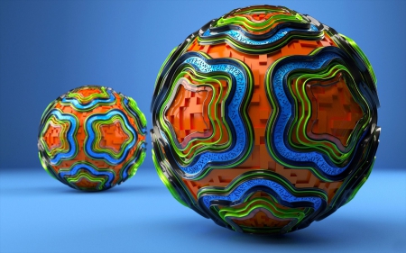 3D Ball - hd, abstract, 3d, colorful, ball