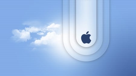 Big apple universe - cloud, apple, sign, logo, lendor, beautiful, design, blue, mac, magic, fruit, computer, new, technology, colorful