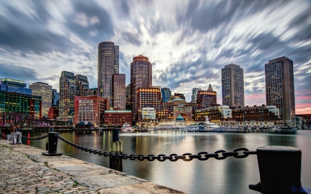 Cityscape of Boston, Massachusett - Harbour, Cityscape, Boston, Architecture, Skyscrapers