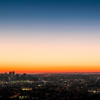 city under wonderful twilight