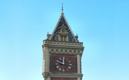 Ghiardelli Square Clock - wide screen, california, clock, photo, cityscape, usa, architecture, scenery, san francisco, photography, ghiardelli square