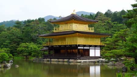 Kinkaku-ji (Rokuon-ji) - unesco, world cultural heritage, kinkakuji temple, world heritage, temple of the golden pavilion, kinkaku-ji, cultural criteria site, kyoto, the golden pavilion, rokuon-ji