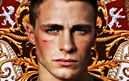 Colton Haynes - actor, yellow, green eyes, orange, man, freckles, red, face, golden, Colton Haynes