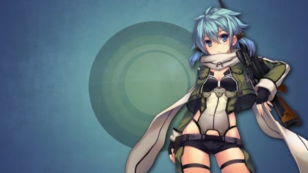 sword art online 2 - pretty, girl, anime, phantom bullet