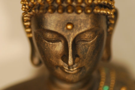 Refreshing Tranquility - face, tranquility, meditation, golden, statue, buddhe