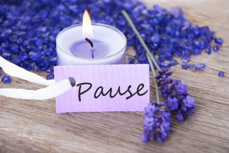 Calming Lavender - candle, pause, calming, blue, lavender