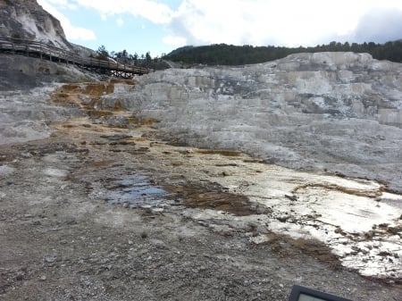 Minerva Terrace - travertine, minerva, yellowstone, hot springs