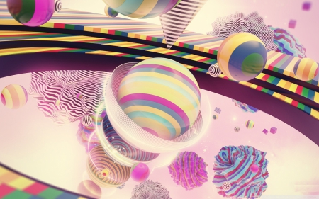 the land of dreams - ball, ab, pink, 3d