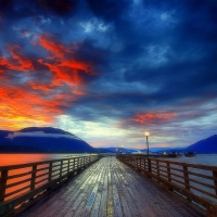 -Sunset on the Bridge-