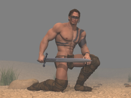 Turok I - warrior, sword, fighter, hunk, male