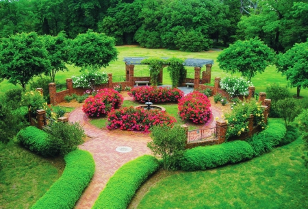 Beautiful park - greenery, park, summer, bench, lovely, view, pretty, beautiful, rest, alleys, flowers, grass, garden, relax