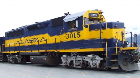 Alaska 3015 - 3015, train, Alaska, yellow, alaska