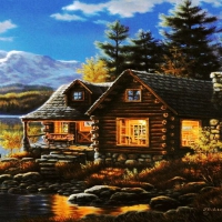 Log House at the Lake