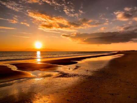 * SUNSET * - beach, sky, nature, sunset