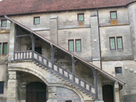 stairs - stairs, ancient, tracos, france, meaux, architecture