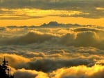 golden clouds at sunrise