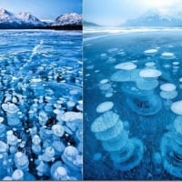 FROZEN BUBBLES UNDER THE ICE