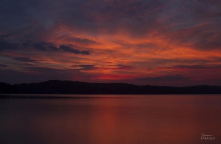 The colors of serenity - The colors of serenity, sunset, nature, tranquility, landscape, sea, mountain