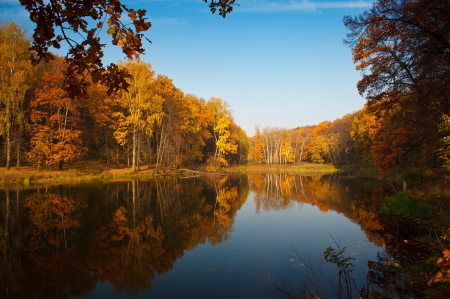 * Autumn * - lake, trees, nature, autumn