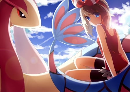 May and Milotic - may, pokemon, milotic, spats