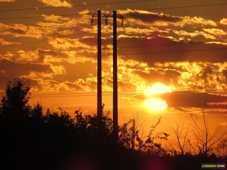 * SUNSET * - sky, orange, nature, sunset