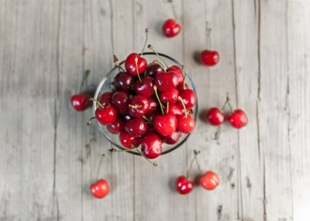 ♥Cherry♥ - berries, fresh, cherry, wood