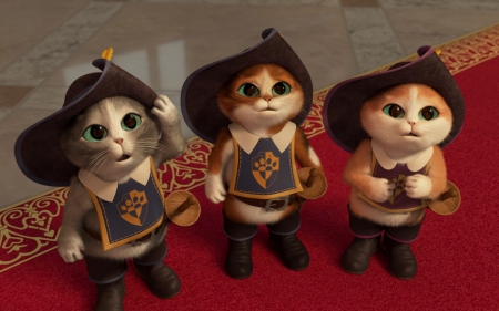 Puss in Boots: The Three Diablos (2012) - hat, cat, movie, funny, fantasy, kitten, musketeer, dreamworks animation, red, puss in boots, the three diablos, animal, cute