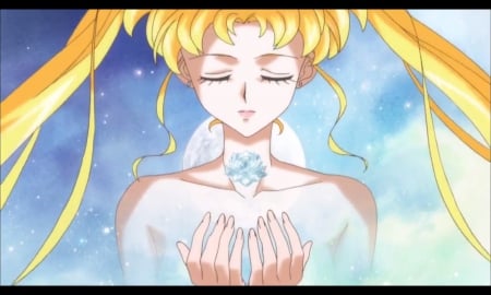 Moon Crystal - sailor moon crystal, nice, beauty, female, magic, usagi, blond, twintail, anime girl, crystal, blond hair, tsukino, pretty, blonde hair, anime, twin tail, tsukino usagi, girl, magical girl, twintails, long hair, lovely, serenity, sailor moon, twin tails, beautiful, sweet, sailormoon, blonde