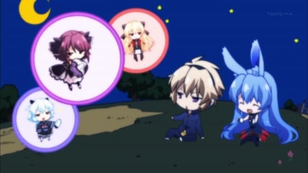 Chibi - pest, anime, kurousagi, izayoi, mondaiji, lecticia, kara, chibi, shiroyasha