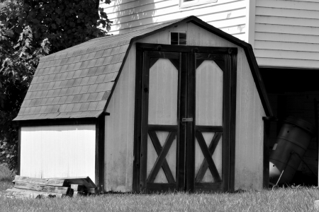 Old Fashioned Barn - white barn, barn, Old Fashioned Barn, red barn, farm barn