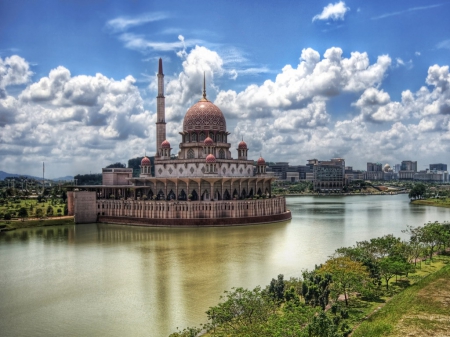 Mosque - clouds, Muslim, photography, art, Islamic, Islam