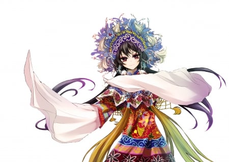 Chinese Opera - anime, prety, long hair, oriental, gorgeous, plain, opera, dancing, nice, anime girl, beautiful, singer, girl, chinese, simple, beauty, lovely, sweet, white, awesome, dance