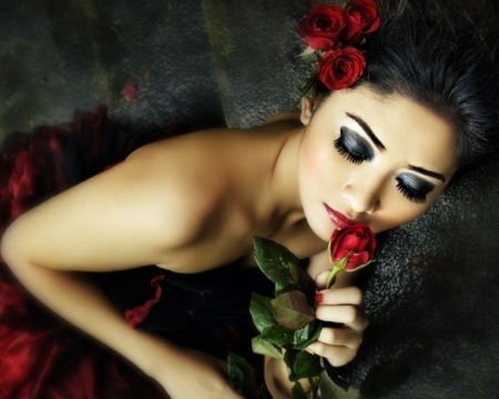 Girl with rose..