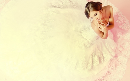 Dream Wedding - beauty, girl, bride, white dress, romantic day, makeup, dream wedding