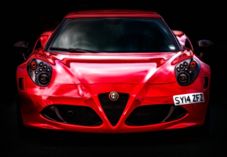 Red Alfa Romeo ~ HDR - Cars, HDR, Red, Alfa Romeo