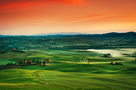 Nature Land Scape Italy - fields, nature, sky, sunlight, italy, landscapes